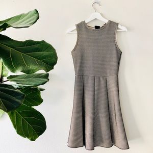 Zara cream dress w/black mesh overlay